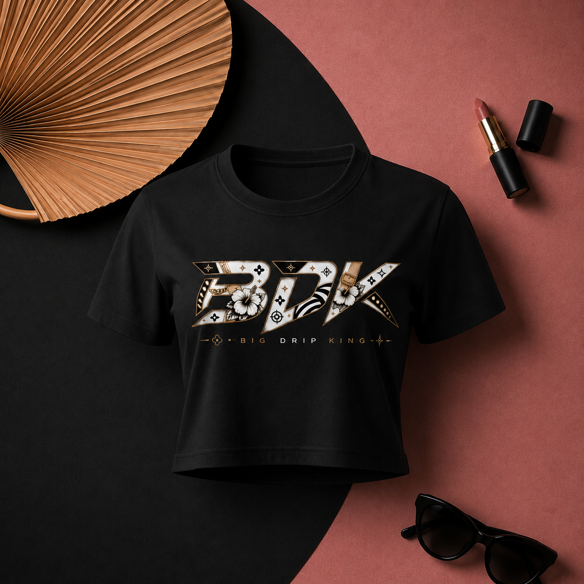 Crop Top Femme Noir – BDK Big Drip King